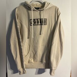 5.11 Tactical Beige Hoodie Sweatshirt with Camo Logo Fleece Lining